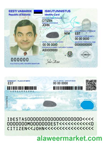 Estonia ID card 2018-present version 2